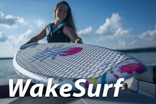 wakesurf and equipment in watersport shop